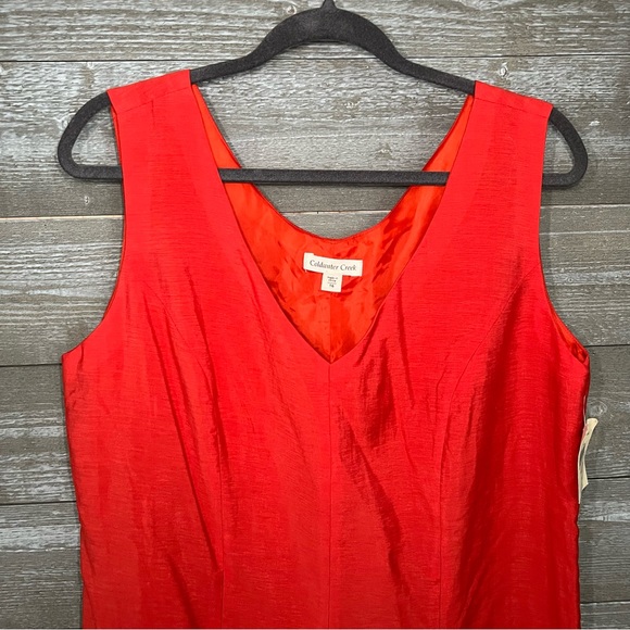 Coldwater Creek | Dark Orange Textured A-Line Dress Size 16 NWT - Picture 3 of 9